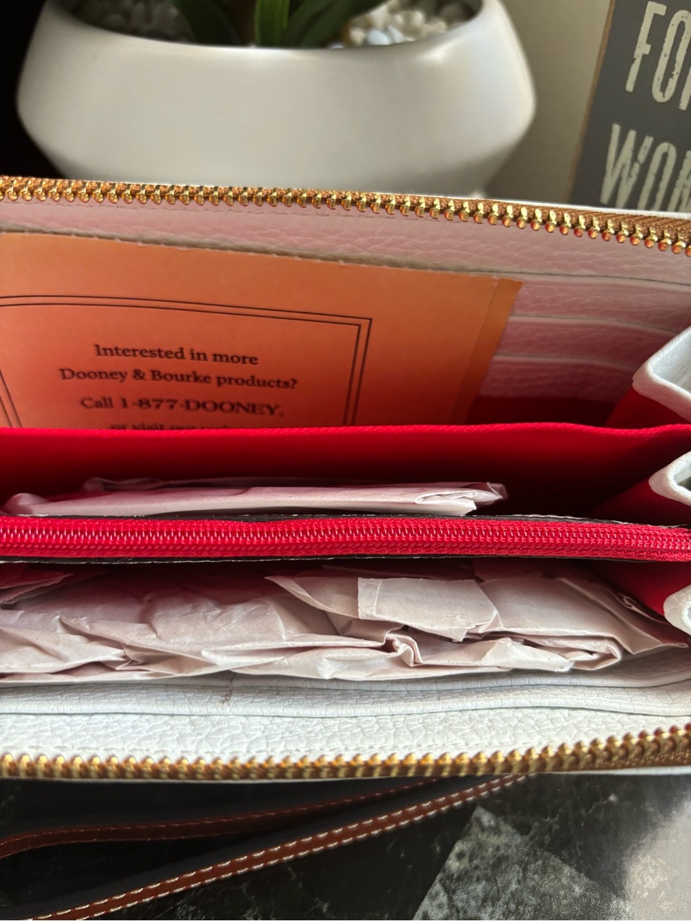 Dooney & Bourke White Pebble Leather π Free Gift with Purchase! β¨ - Picture 8 of 9
